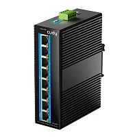 Коммутатор CUDY 8-Port Gigabit Industrial PoE Switch 8-Port Aluminum Industrial PoE Switch, 1000Mbps 8-Port RJ45, 802.3at/ af, Din-rail design, Power supply: DC12~52V work temperature:-40 °C-80°C, Power Adapter Not Included (IG1008P)