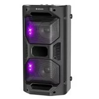 DEFENDER RAGE Портативная акустика 2.0 чёрная (2 х 25 Вт, BT, FM, USB, TWS, подсветка, 4000 мАч) (65109)