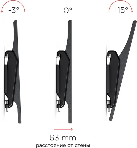 Кронштейн для телевизора Holder LCDS-5071 темный металлик 37-55 макс.45кг настенный наклон фото 5