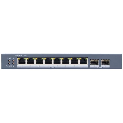 L2 Смарт-управляемый 8 1000M RJ45 PoE/ L2 Смарт-управляемый 8 1000M RJ45 PoE-порт 2 Gigabit combo порт 802.3af/at бюджет PoE 110W поддержка режима передачи до 300м (DS-3E1510P-SI) фото 2