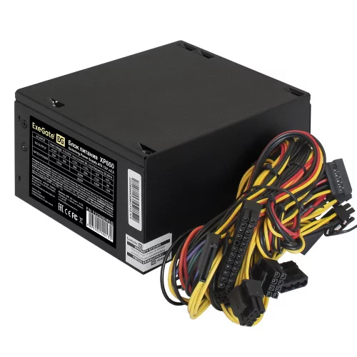 Exegate EX259603RUS Блок питания 650W Exegate XP650, ATX, black, 12cm fan, 24p+4p, 6/ 8p PCI-E, 4*SATA, 2*IDE3, FDD