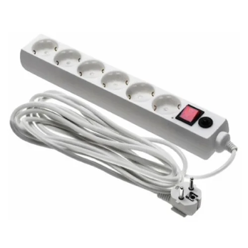 BURO Сетевой фильтр, 6 розеток, 5 метров, (600SH-16-5-W), белый (коробка) {475263}