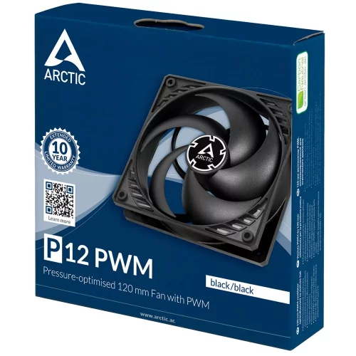 Case fan ARCTIC P12 PWM (black/ black)- retail (ACFAN00119A)