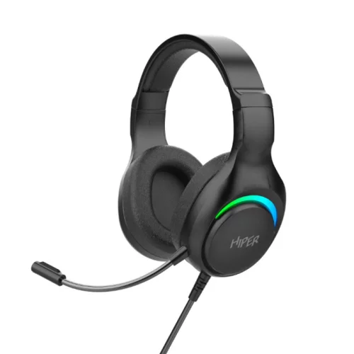 Гарнитура компьютерная игровая HIPER GSND-1200 Black, 7.1 Wired, 50мм, mini-jack 3.5мм+USB, RGB, cable 2m
