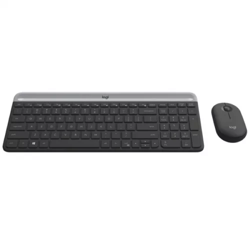 Комплект (клавиатура + мышь)/ Logitech Slim Wireless Keyboard and Mouse Combo MK470 GRAPHITE (920-009206)