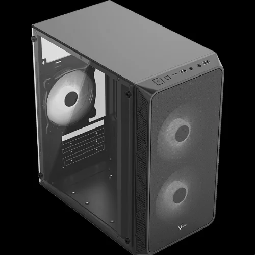 Formula Air Mesh G4 Black (mATX, Acryl, 2xUSB, 1x12cm fan. 1x3.5 HDD, 2x2.5 SSD) (4711401660637) фото 2