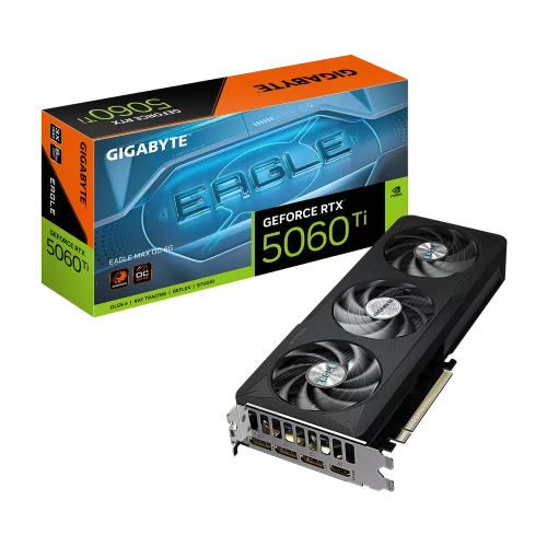 Видеокарта Gigabyte RTX5060Ti EAGLE MAX OC 8GB GDDR7 128bit 3xDP HDMI 3FAN RTL (GV-N506TEAGLEMAX OC-8GD)