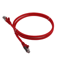 Патч-корд RJ45 - RJ45, 4 пары, FTP, категория 6, 0.5 м, красный, LSZH, LANMASTER LAN-PC45/S6-0.5-RD