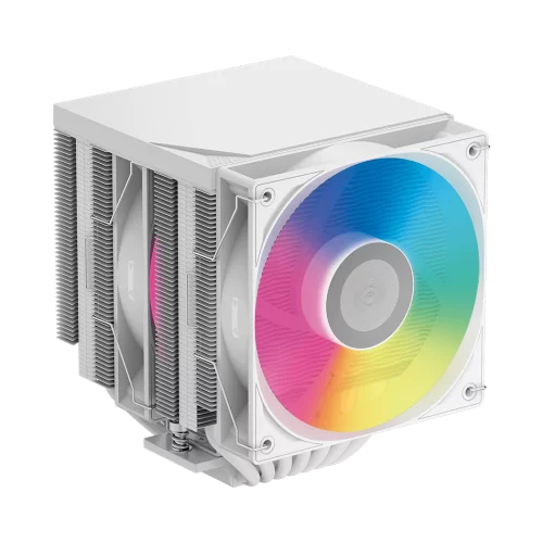 Кулер для процессора/ CPU Cooler PCCooler RT720 TC ARGB WH (270W, 4-pin PWM, 157.5mm, Al/Cu, 7x6mm, ARGB, 2x120mm, 73.32CFM, 34.9dBA, 2200RPM, S: 1851/1700/1200/115X, AM5/AM4, white)