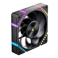 Кулер для корпуса/ Case Cooler JONSBO HF2-120BR Reverse (120x120x25mm, 4-pin PWM, ARGB, 63.3CFM, 29.5dBA, 2200RPM, Black)
