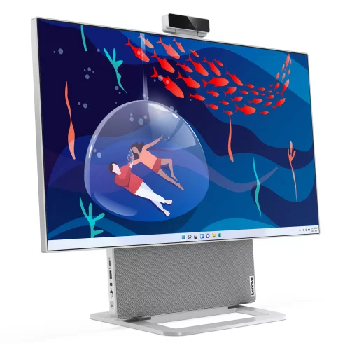 Моноблок Lenovo Yoga AIO 7 27APH8 27 (F0HK0042RK) Моноблок Lenovo Yoga AIO 7 27APH8 27 QHD (2560x1440) IPS 350N, Ryzen 7 7840HS, 16GB LPDDR5x-6400, 1TB SSD M.2, Radeon 780M, WiFi 6E, BT, 0.5MP+IR Cam, Wireless KB&Mouse, Win 11 RUS, Cloud Grey, 1Y (F0HK0042RK) фото 3