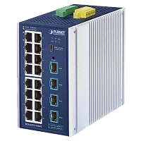 коммутатор/ PLANET IGS-4215-16T4X Industrial L2/ L4 16-Port 10/ 100/ 1000T + 4-Port 10G SFP+ Managed Ethernet Switch