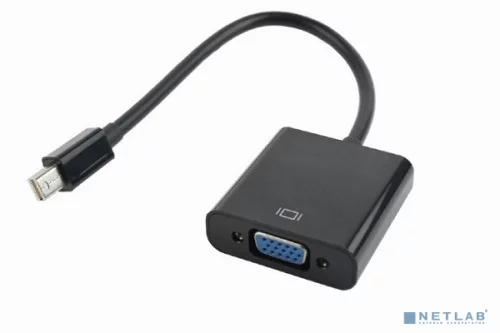 Cablexpert Переходник miniDisplayPort - VGA, 20M/ 15F, длина 10см, черный, пакет (A-mDPM-VGAF-02)