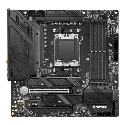 Материнская плата MSI MAG B650M MORTAR WIFI; AM5, AMD B650, 4xDDR5-4800 МГц, 2xPCI-Ex16, 2xM.2, Micro-ATX