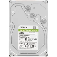 Жесткий диск/ HDD Toshiba SATA3 8Tb S300 AI Surveillance (CMR) 7200 512Mb 1 year warranty (replacement WD85PURZ, ST8000VX009) (MG10ADA800E-V)