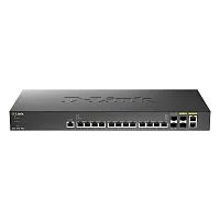 D-Link DXS-1210-16TC/B2A PROJ Управляемый L2+ коммутатор с 12 портами 10GBase-T, 2 портами 10GBase-X SFP+ и 2 комбо-портами 10GBase-T/SFP+
