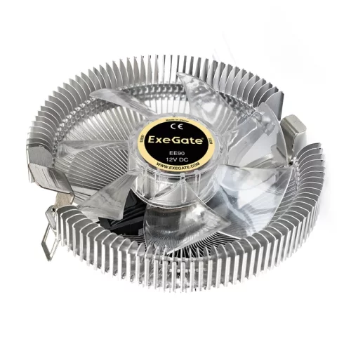 Кулер CPU ExeGatee EE90 (Al, LGA775/ 1150/ 1151/ 1155/ 1156/ 1200/ AM2/ AM2+/ AM3/ AM3+/ AM4/ FM1/ FM2/ 754/ 939/ 940, TDP 75W, Fan 90mm, 2200RPM, Hydro bearing, 3pin, 22db, 215г, с термопастой, на за (EX286149RUS)