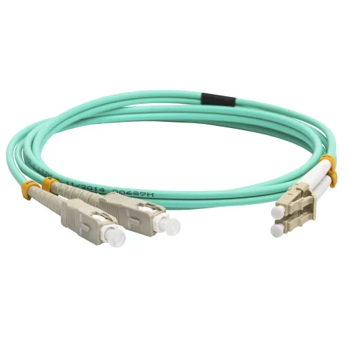 Патч-корд Lanmaster LAN-2LC-2SC/OM3-1.0 2x50/125 OM3 LC дуплекс-SC дуплекс 1м LSZH