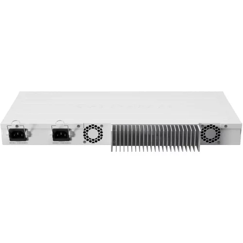 Маршрутизатор/ CCR2004-1G-12S+2XS Cloud Core Router with Annapurna Alpine AL32400 Cortex A57 CPU (4-cores, 1.7GHz per core), 4GB RAM, 1x Gigabit RJ45 port, 12x 10G SFP+ cages, 2 x 25G SFP28 cages, RouterOS L6, 1U rackmount case, Dual PSU фото 3