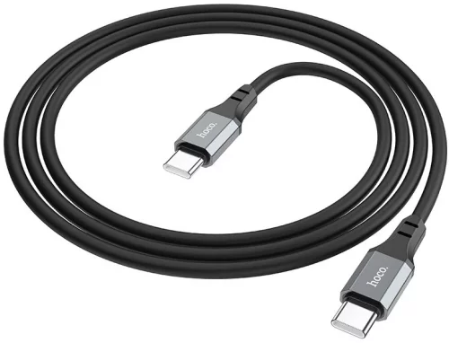 Кабель Hoco Spear X86 TYPE-C TO TYPE-C USB Type-C (m)-USB Type-C (m) 1м черный коробка фото 2