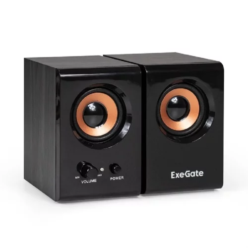 ExeGate Maestro SPS-605 (Активная, питание 220В, 2х3Вт, 30-18000Гц, цвет черный, дерево, разъем для наушников, Color Box) (EX294432RUS)