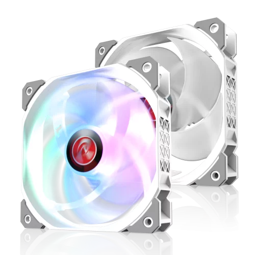 Вентилятор корпусный/ Case Cooler Raijintek AGERAS 12 ARGB-1 (120x120x25mm, 4-pin PWM, 67.38CFM, 33dBA, 2200RPM, White) (0R40B00259)