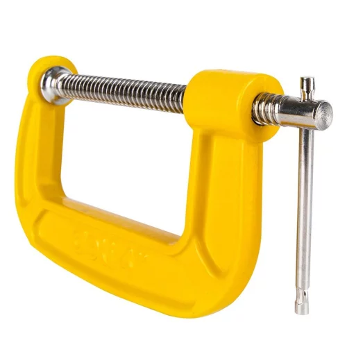 Струбцина G-образная усиленная Deli DL-G205 высота зажима 125мм, глубина зажима 70мм