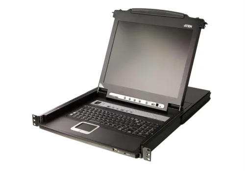 ATEN 16-Port PS/ 2-USB VGA Single Rail 17.3 1920 x 1080 @ 60 Hz LCD KVM Switch (CL5716MW-ATA-RG)