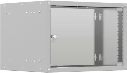 Шкаф коммутационный NTSS (NTSS-WL6U5535GS) настенный 6U 550x350мм пер.дв.стекл несъемн.бок.пан. 30кг серый 270мм 8.3кг 110град. 370мм IP20 укомплектованный