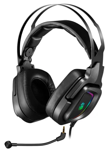Наушники с микрофоном A4Tech Bloody G570 черный/ серый 2м мониторные USB оголовье (G570 (BLACK+GREY) USB)
