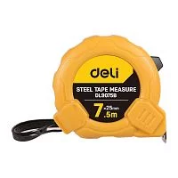 Рулетка Deli DL9075B 7,5м*25мм, метрическая, ударопрочный корпус