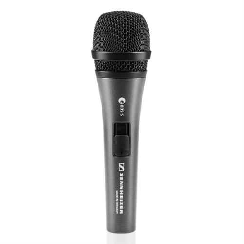 Проводные микрофоны и элементы Sennheiser e 835-S Динамический вокальный микрофон, кардиоида, бесшумный выключатель ON/ OFF, 40 - 16000 Гц (4514) (4514#TRL)