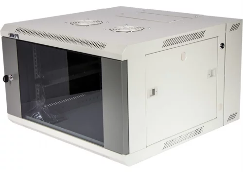 Шкаф настенный серии Pro, 3-секционный, 22U 600x600, стеклянная дверь (TWT-CBW3G-22U-6X6-GY)