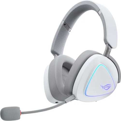 Гарнитура ASUS ROG DELTA II, 2.4GHz, Bluetooth,3.5mm, 315g, 20Hz~20kHz, RGB Lighting, Moonlight White (90YH03W0-BHUA10) фото 5