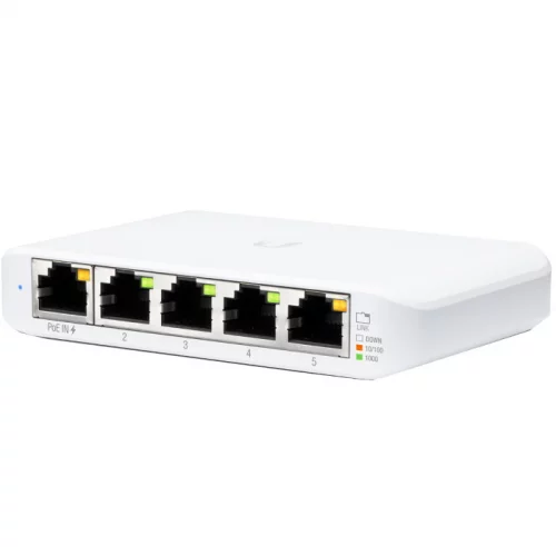 Коммутатор/ Compact, 5-port, Layer 2 switch that can be powered with PoE or a 5V USB-C adapter (USW-FLEX-MINI) фото 2