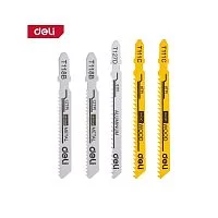 Набор Deli пилок для лобзика (5шт) универсальный DH-QJT005-EH1 (по металлу 12TPI - 2шт, по дереву 8TPI - 2шт, по аллюминию 12TPI - 1шт)