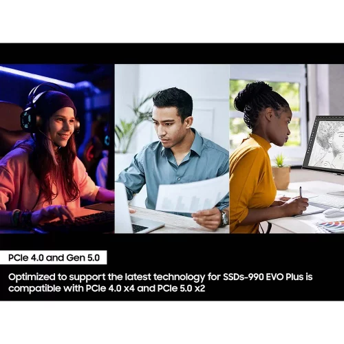 Твердотельный накопитель SSD Samsung M.2 2280 1 TB 990 EVO PLUS PCIe 4.0×4 / 5.0×2 NVMe (MZ-V9S1T0B/AM) фото 8