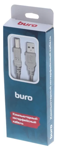 Кабель Buro USB A(m) USB B(m) 1.8м (BHP RET USB_BM18) серый (блистер) фото 4
