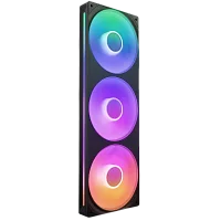 Кулер для корпуса ПК/ Case Cooler NZXT F360 RGB Core (120x120x25mm, 4-pin PWM, RGB, 75.12CFM, 30dBA, 2400RPM, Black, Single-Frame RGB Fan Unit) (RF-U36HF-B1)