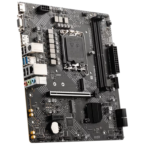 Материнская плата MSI PRO H610M-G H610, LGA1700, 2*DDR5, 1*PCIEx16, 1*PCIEx1, 1*M.2, 4*USB3.2Gen1, 6*USB2.0, 4*SATA3.0, 1G, VGA, DP, HDMI, M-ATX, BULK (PRO H610M-G||BULK) фото 4