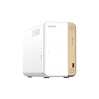 Сетевое хранилище без дисков/ channel QNAP TS-262-4G NAS 2 HDD trays, 2 x M.2 NVMe PCIe Gen 3 x1, 2-core Intel Celeron N4505 2.9 GHz, 4 GB RAM (4GB max), 1x2.5 Gigabit Ethernet , Slot PCIe Gen 3 x2, 2 USB 3.2 Gen 2 (10Gbps) Port, 2xUSB USB 2.0 port, 1xHD