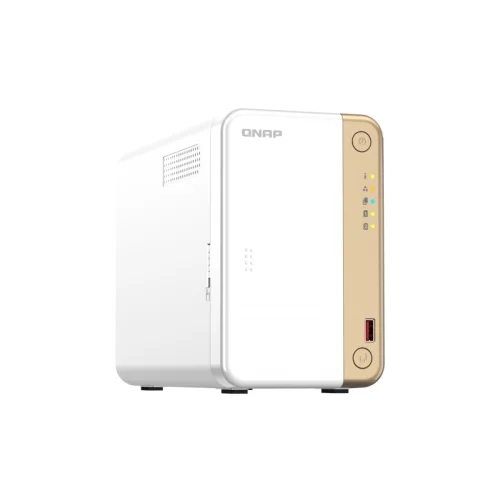 Сетевое хранилище без дисков/ channel QNAP TS-262-4G NAS 2 HDD trays, 2 x M.2 NVMe PCIe Gen 3 x1, 2-core Intel Celeron N4505 2.9 GHz, 4 GB RAM (4GB max), 1x2.5 Gigabit Ethernet , Slot PCIe Gen 3 x2, 2 USB 3.2 Gen 2 (10Gbps) Port, 2xUSB USB 2.0 port, 1xHD