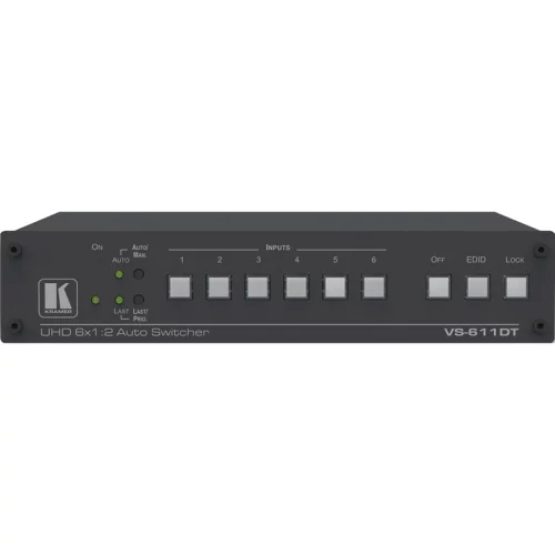 Коммутатор 6х1 HDMI с автоматическим переключением и дополнительным выходом HDBaseT, коммутация по наличию сигнала, поддержка 4K60 4:2:0, POE, а (VS-611DT)