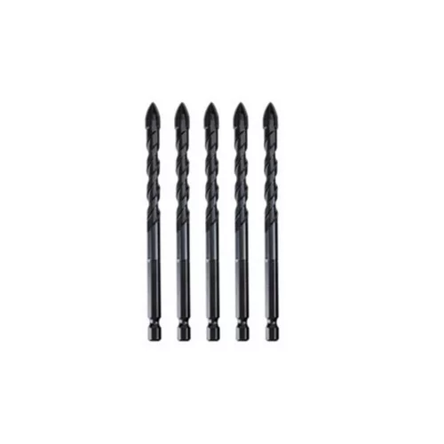 Набор оснастки Deli Сверла по стеклу/керамике/кафелю 12мм 5шт DH-CZZ012-E1 YG6X, шестигранный хвостовик 1/4HEX, кейс