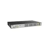 D-Link DGS-1026MP/ B2A Неуправляемый коммутатор с 24 портами 10/ 100/ 1000Base-T, 2 комбо-портами 100/ 1000Base-T/ SFP (24 порта PoE 802.3af/ at, PoE-бюджет 370 Вт) (DGS-1026MP/B2A)