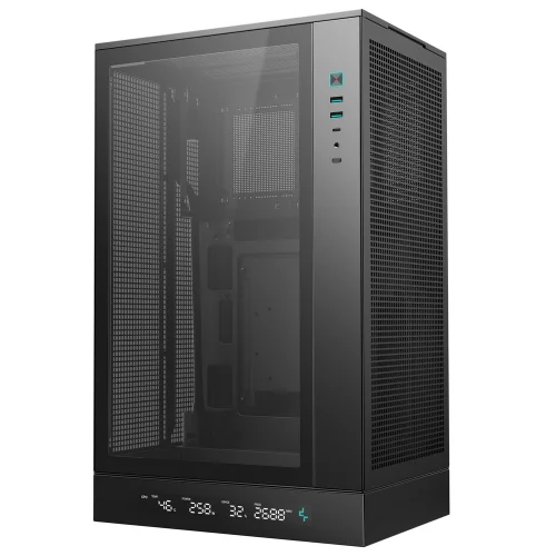 Корпус MiniTower Deepcool CH270 black (Mini-ITX, без БП, 2*Type A+USB Type-C) (R-CH270-BKNDM0-G-1) фото 3