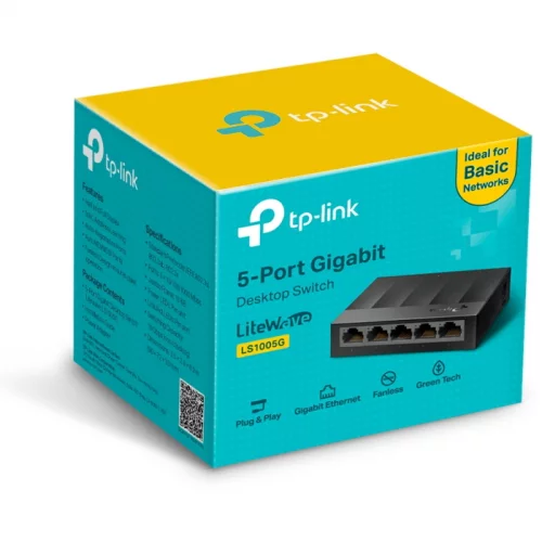 Коммутатор TP-Link 5x RJ-45 (LS1005G) фото 2