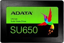 Твердотельный накопитель/ ADATA SSD Ultimate SU650, 256GB, 2.5" 7mm, SATA3, 3D TLC, R/W 520/450MB/s, IOPs 40 000/75 000, TBW 140, DWPD 0.5 (3 года) (ASU650SS-256GT-R)