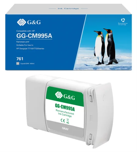 Картридж MPS Cartridge G&G 761 для DJ T7100/ T7200, серый (400 мл) (GG-CM995A-MPS)