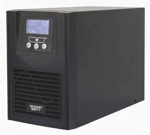 Источник бесперебойного питания SMARTWATT ИБП Онлайн, мощность 1000/ 900 ВА/ Вт, напольный, LCD дисплей, IEC13 - 6 шт., встроенные АКБ (UPS MASTER IEC 1KVA)